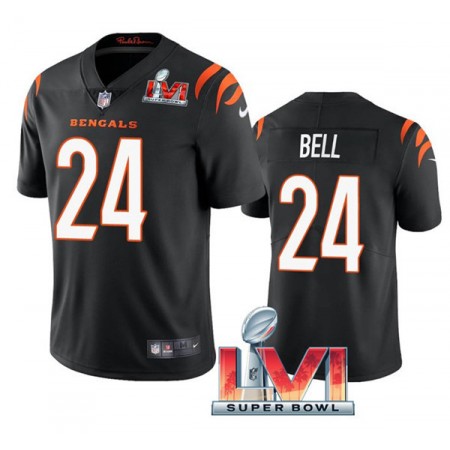 Maillot Homme Cincinnati Bengals Vonn Bell 24 2022 Super Bowl LVI Noir Vapor Limited